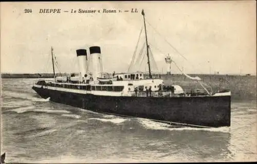 Ak Dieppe Seine-Maritime, Le Steamer Rouen