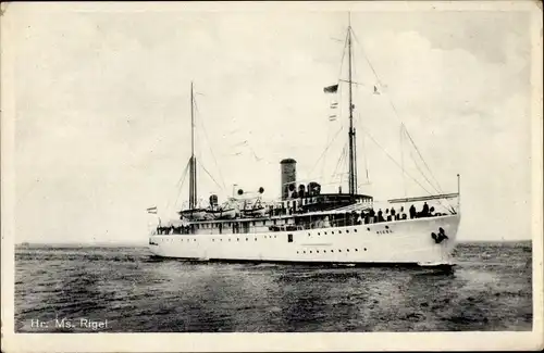 Ak Niederländisches Kriegsschiff, Hr. Ms. Rigel