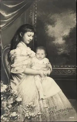 Künstler Ak Prinzessin Victoria Luise von Preußen, Tante Prinzesschen, Kronprinzensohn