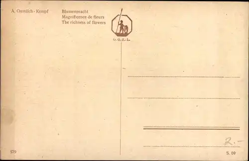 Künstler Ak Gumlich-Kempf, Blumenpracht, Blumenstrauß in einer Vase