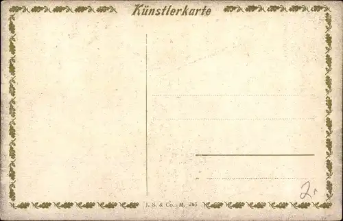 Künstler Ak Rieders, Stillleben, Vergissmeinnicht, Pilze