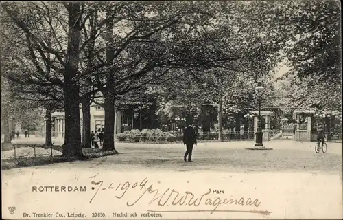 Ak Rotterdam Südholland Niederlande, Park