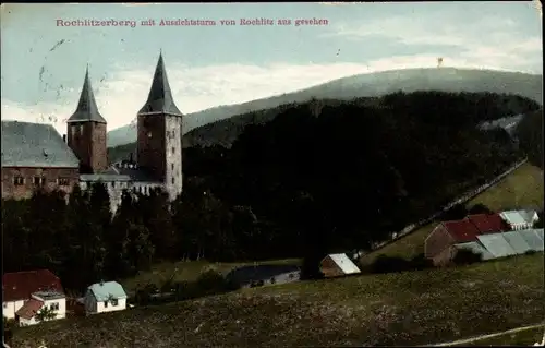 Ak Rochlitz an der Mulde Sachsen, Schloss, Rochlitzer Berg, Friedrich August Turm