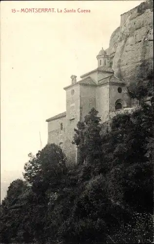 Ak Montserrat Katalonien, Kloster, Santa Cueva