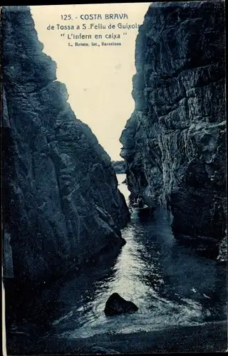 Ak Tossa Costa Brava Katalonien, S. Feliu de Guixols, L'Infern en caixa