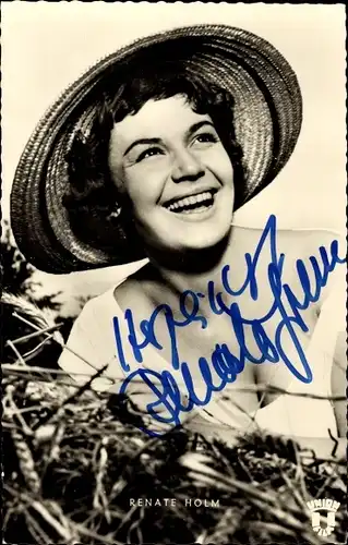 Ak Schauspielerin und Opernsängerin Renate Holm, Portrait, Autogramm