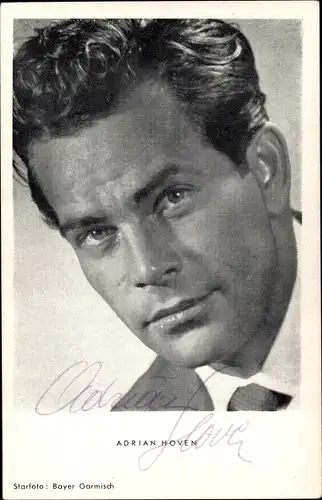 Ak Schauspieler Adrian Hoven, Portrait, Autogramm