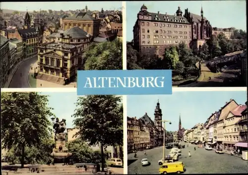 Ak Altenburg in Thüringen, Theater, Schloss, Denkmal, Markt