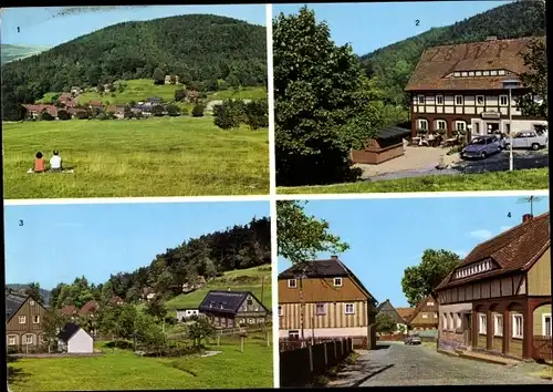 Ak Waltersdorf Großschönau  Oberlausitz, Sonneberg, Konsum Gaststätte Grenzbaude, Umgebindehäuser