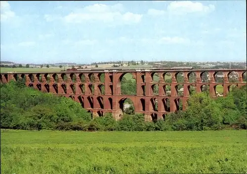 Ak Mylau Reichenbach im Vogtland, Göltzschtalbrücke, Gesamtansicht, Eisenbahn