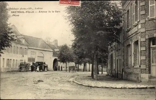 Ak Breteuil Oise, Avenue de la Gare