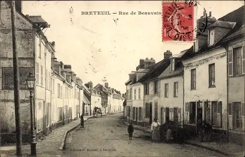 Ak Breteuil Oise, Rue de Beauvais