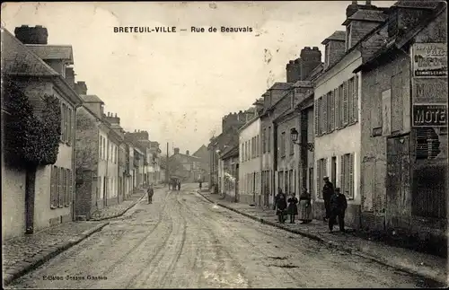 Ak Breteuil Oise, Rue de Beauvais