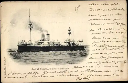 Ak Französisches Kriegsschiff Amiral Duperré, Cuirassé