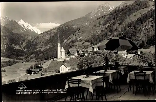 Ak Heiligenblut am Großglockner in Kärnten, Gasthof Glocknerhof, Kirche