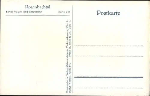 Ak Kärnten, Rosenbachtal