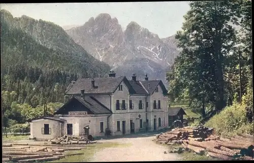 Ak Gstatterboden Admont Steiermark, Bahnhof, Reichenstein