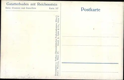 Ak Gstatterboden Admont Steiermark, Bahnhof, Reichenstein