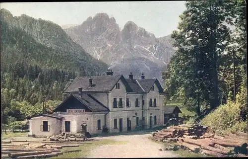 Ak Gstatterboden Admont Steiermark, Bahnhof, Reichenstein