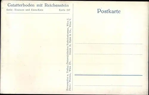 Ak Gstatterboden Admont Steiermark, Bahnhof, Reichenstein