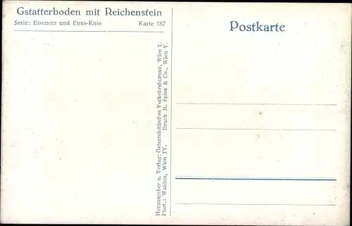 Ak Gstatterboden Admont Steiermark, Bahnhof, Reichenstein