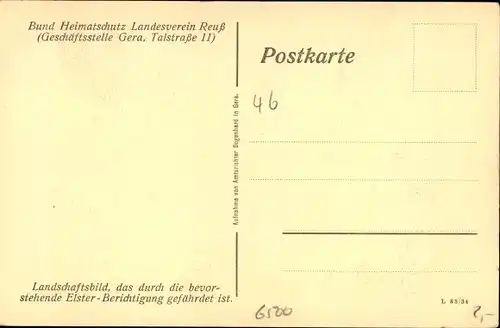 Ak Gera in Thüringen, An der Elster