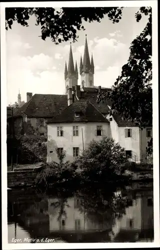 Ak Eger Reg. Karlsbad, Kirchtürme