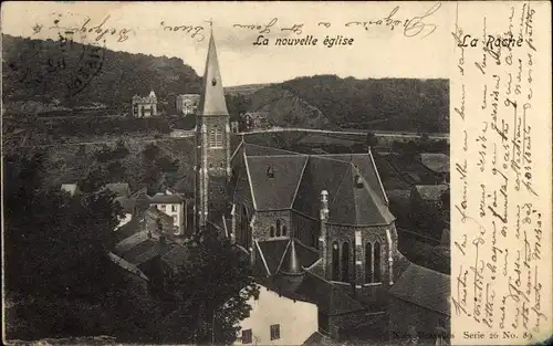 Ak Laroche La Roche en Ardennes Wallonien Luxemburg, Die neue Kirche