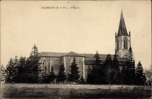 Ak Saizerais Meurthe et Moselle, Kirche