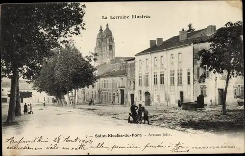 Ak Saint Nicolas du Port Meurthe et Moselle, Avenue Jolin