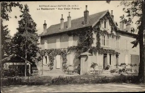 Ak Roville-devant-Bayon Meurthe et Moselle, Restaurant Aux Vieux Freres