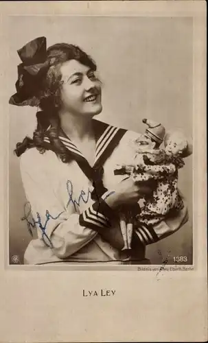 Ak Schauspielerin Lya Ley, Portrait, Autogramm