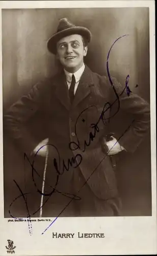 Ak Schauspieler Harry Liedtke, Portrait, Autogramm