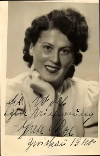 Ak Schauspielerin Grete Rose, Portrait, Autogramm