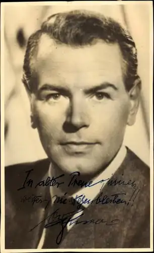 Foto Schauspieler? O. Fischer, Portrait, Autogramm