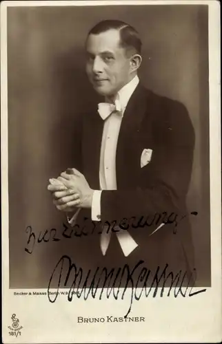 Ak Schauspieler Bruno Kastner, Portrait