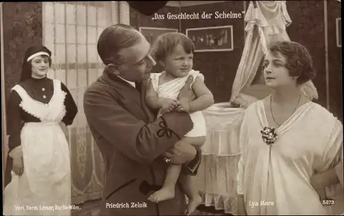 Ak Filmszene aus Das Geschlecht der Schelme mit Friedrich Zelnik und Lya Mara