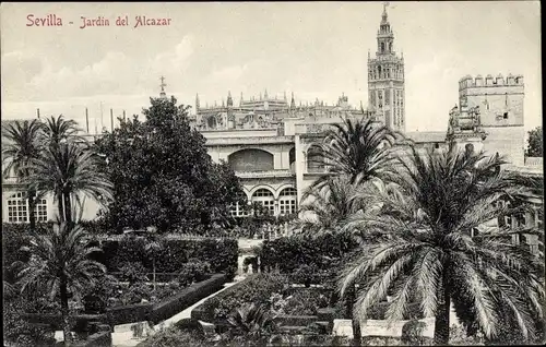 Ak Sevilla Andalusien, Jardin del Alcazar