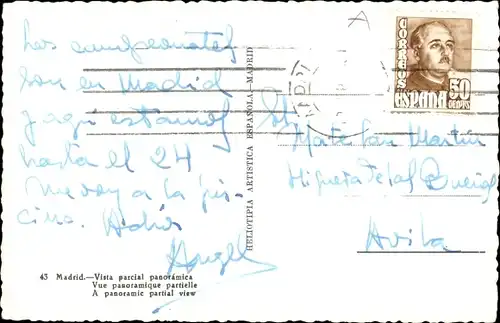 Ak Madrid Spanien, Ortspanorama