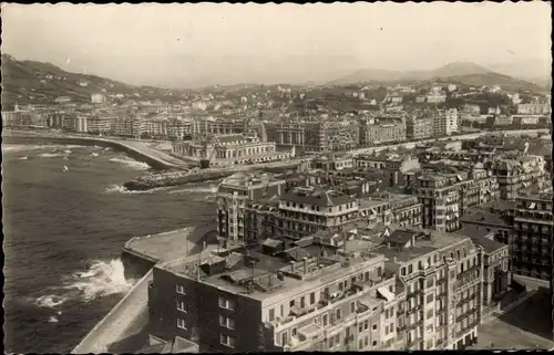 Ak Donostia San Sebastian Baskenland, Ortspanorama, Promenade