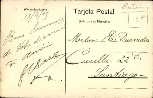 Ak Bahia de Lota Chile, Plaza de Armas