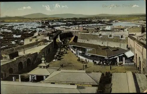 Ak Gibraltar, Markt, Hafen