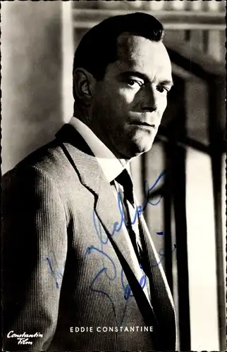 Ak Schauspieler Eddie Constantine, Portrait, Autogramm