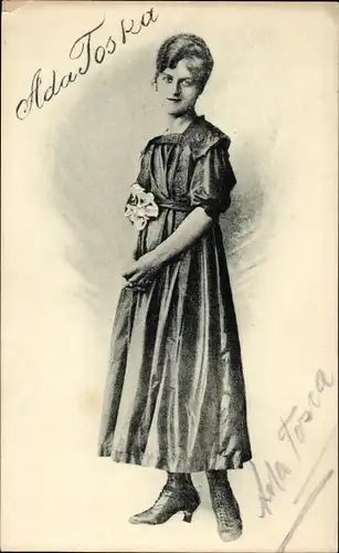 Ak Schauspielerin Ada Tosca, Portrait, Autogramm