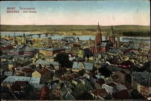 Ak Mainz am Rhein, Totalansicht