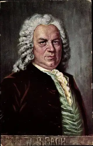Künstler Ak Eichhorn, Komponist Johann Sebastian Bach, Portrait