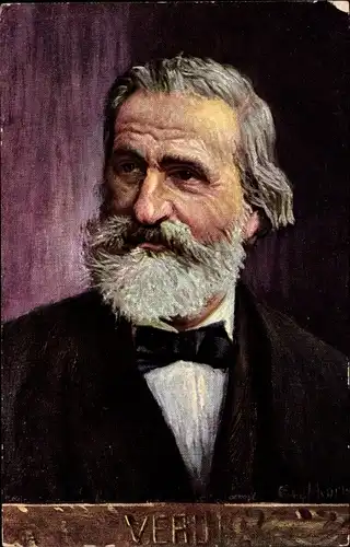 Künstler Ak Eichhorn, Italienischer Komponist Giuseppe Verdi, BKWI 874 11