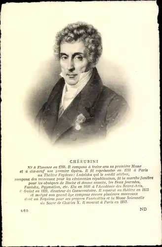 Ak Komponist Luigi Cherubini, Portrait