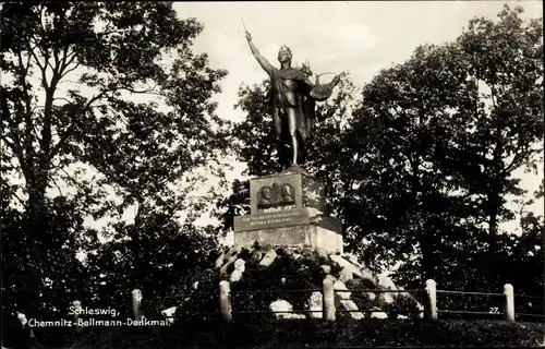 Ak Schleswig, Chemnitz-Bellmann-Loge, Denkmal