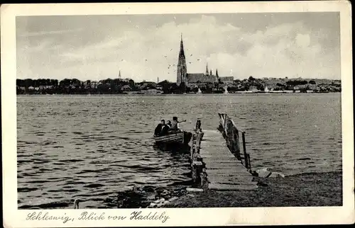 Ak Schleswig an der Schlei, Haddeby, Boot